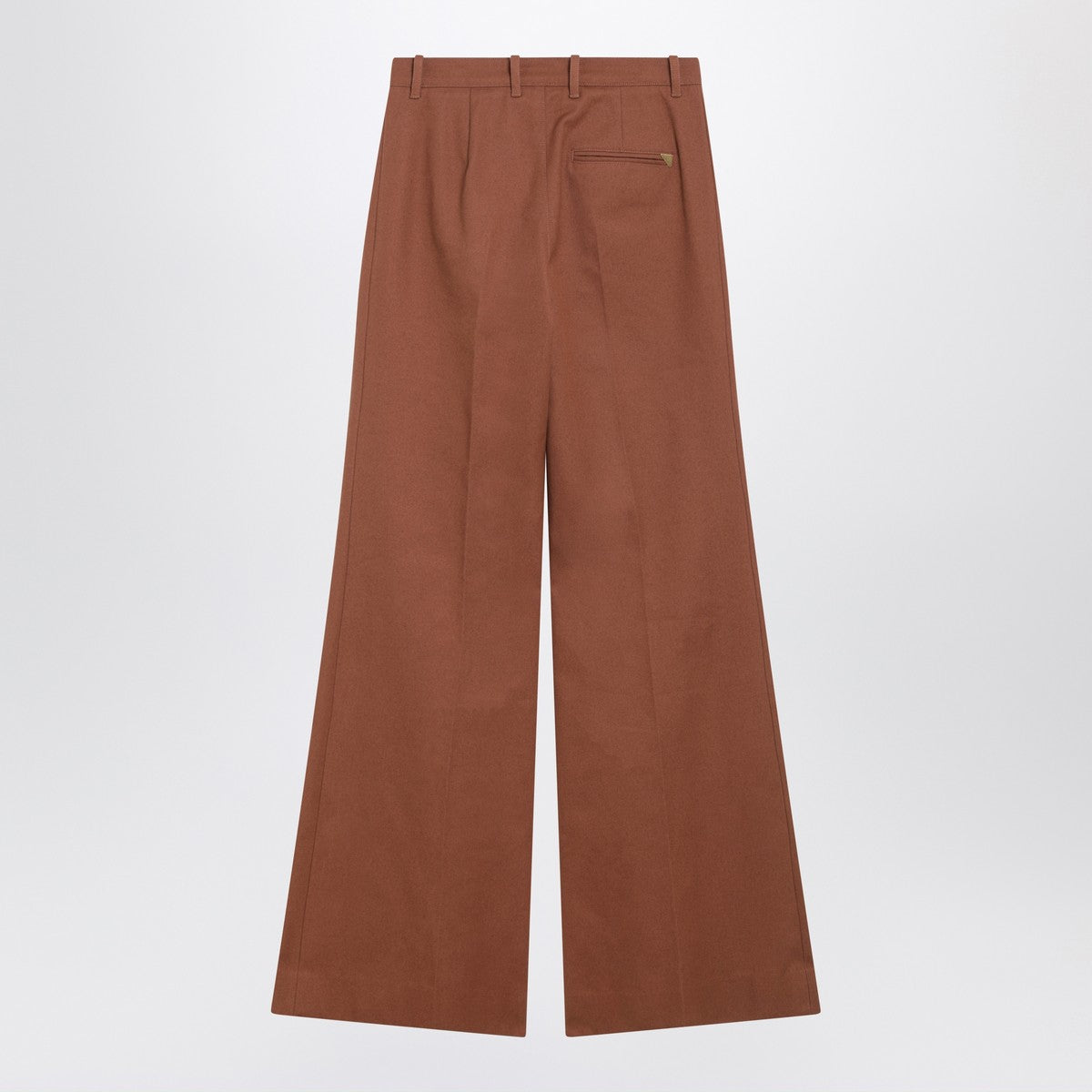 Chloé Chloé Flared cotton trousers in nougat colour
