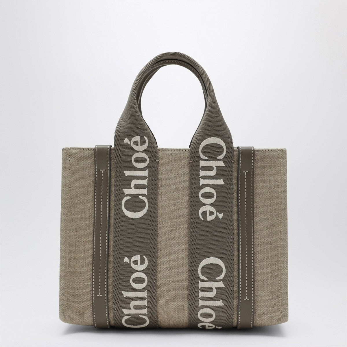 Chloé Chloé Woody grey canvas bag