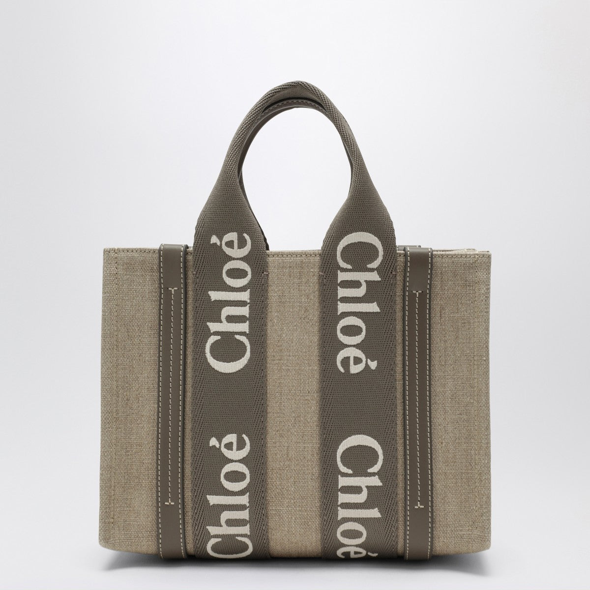 Chloé Chloé Woody grey canvas bag