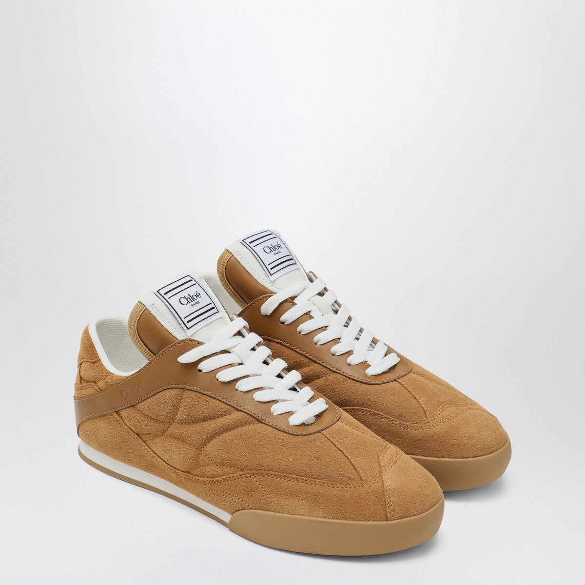 Chloé Chloé Kick Cinnamon brown sneakers in suede