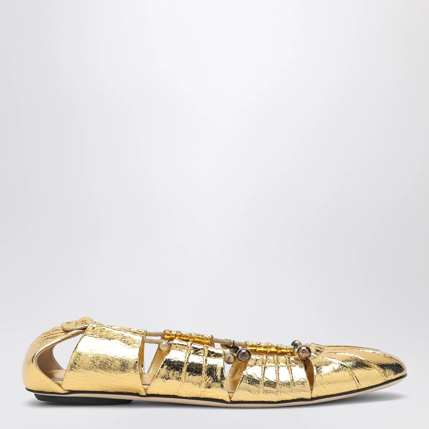 Chloé Metallic gold ballerina