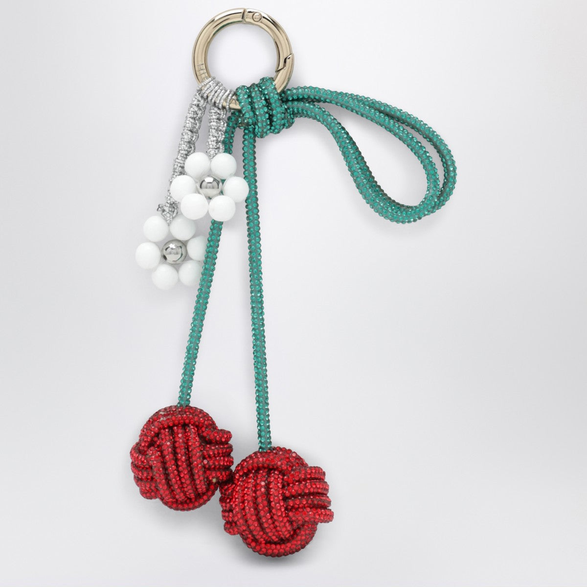 Hibourama Hibourama Cherry charm with red/green crystals