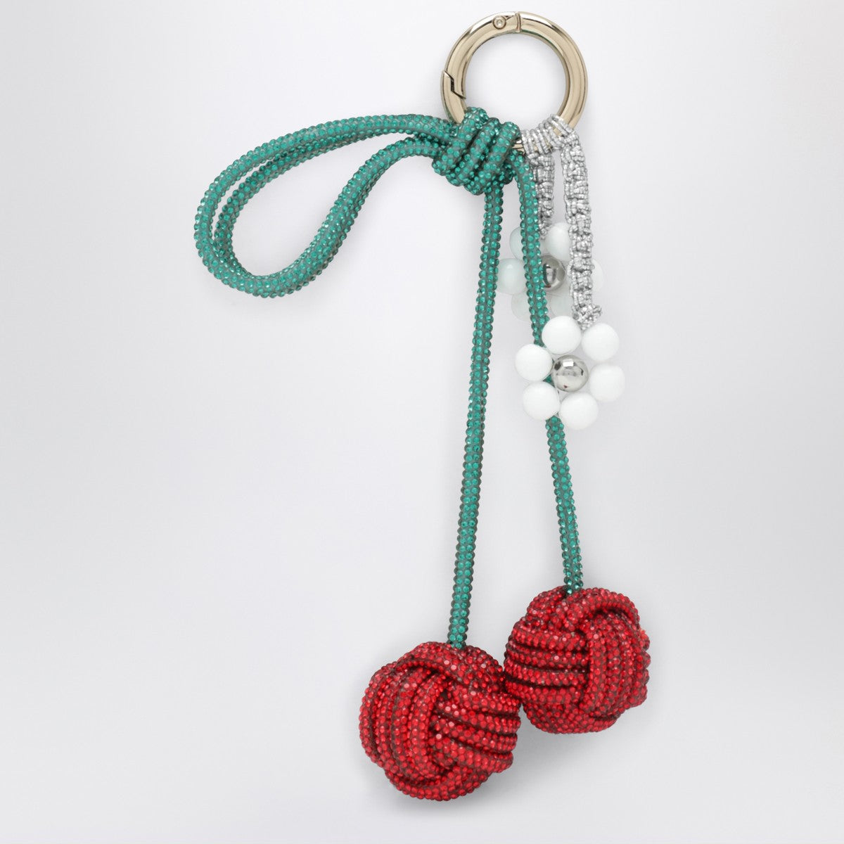 Hibourama Hibourama Cherry charm with red/green crystals