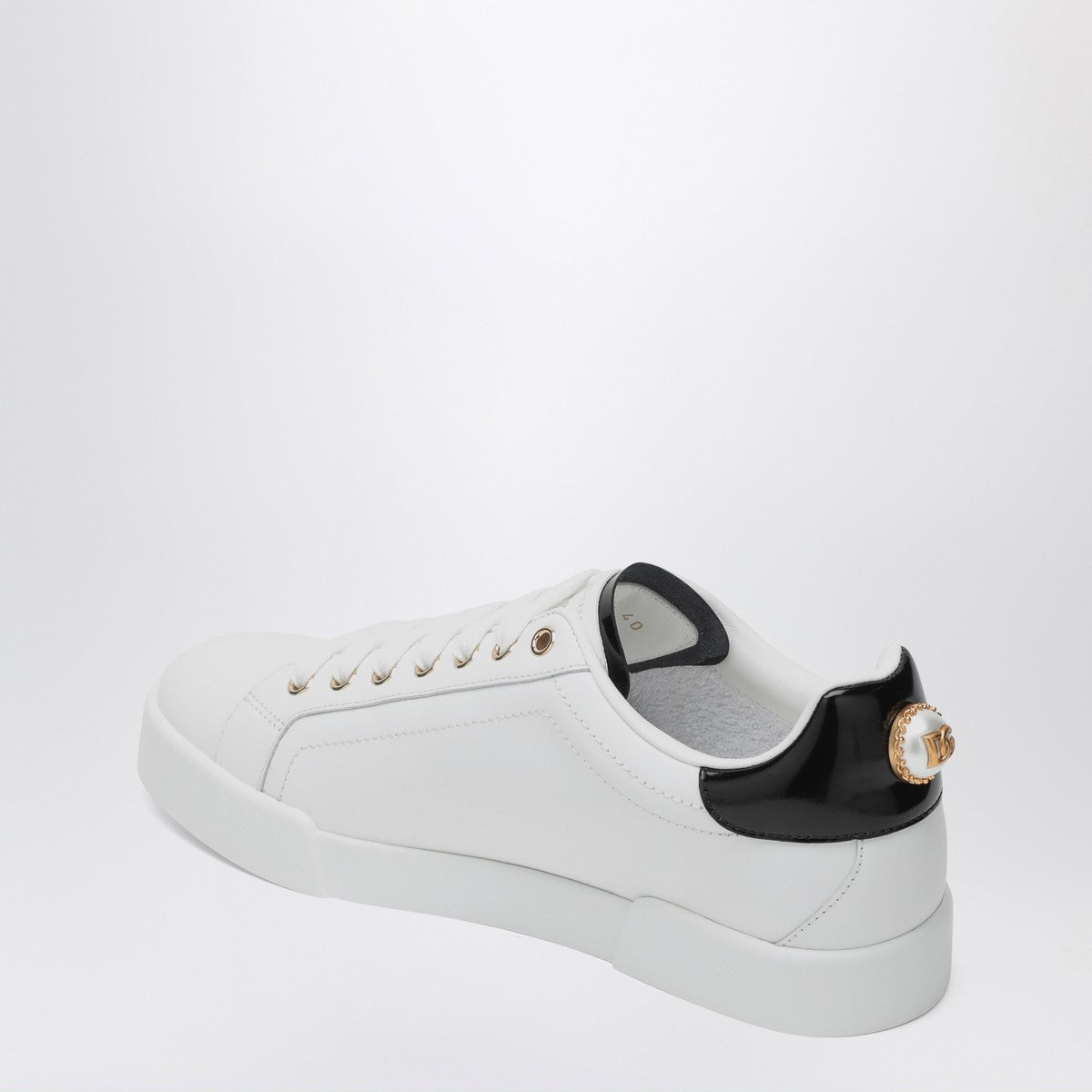 Dolce & Gabbana Dolce & Gabbana Dolce&Gabbana White/gold leather Portofino sneakers