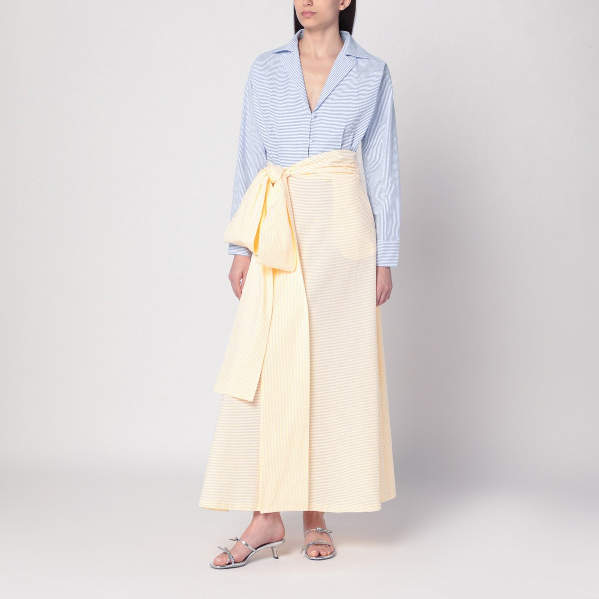 BERNADETTE BERNADETTE Clarence shirt dress blue/yellow