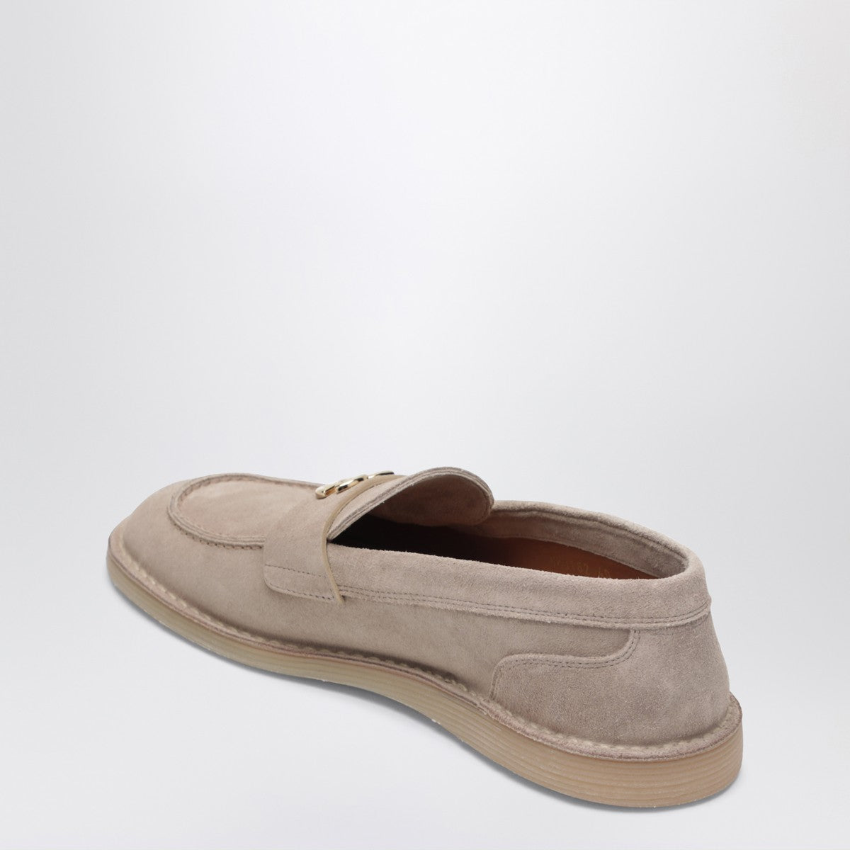 Dolce & Gabbana Dolce&Gabbana Desert-colored suede loafers with DG logo
