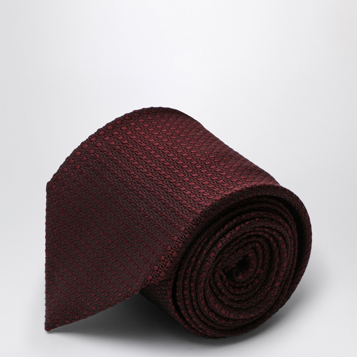 Destin Destin Burgundy silk polka dot tie