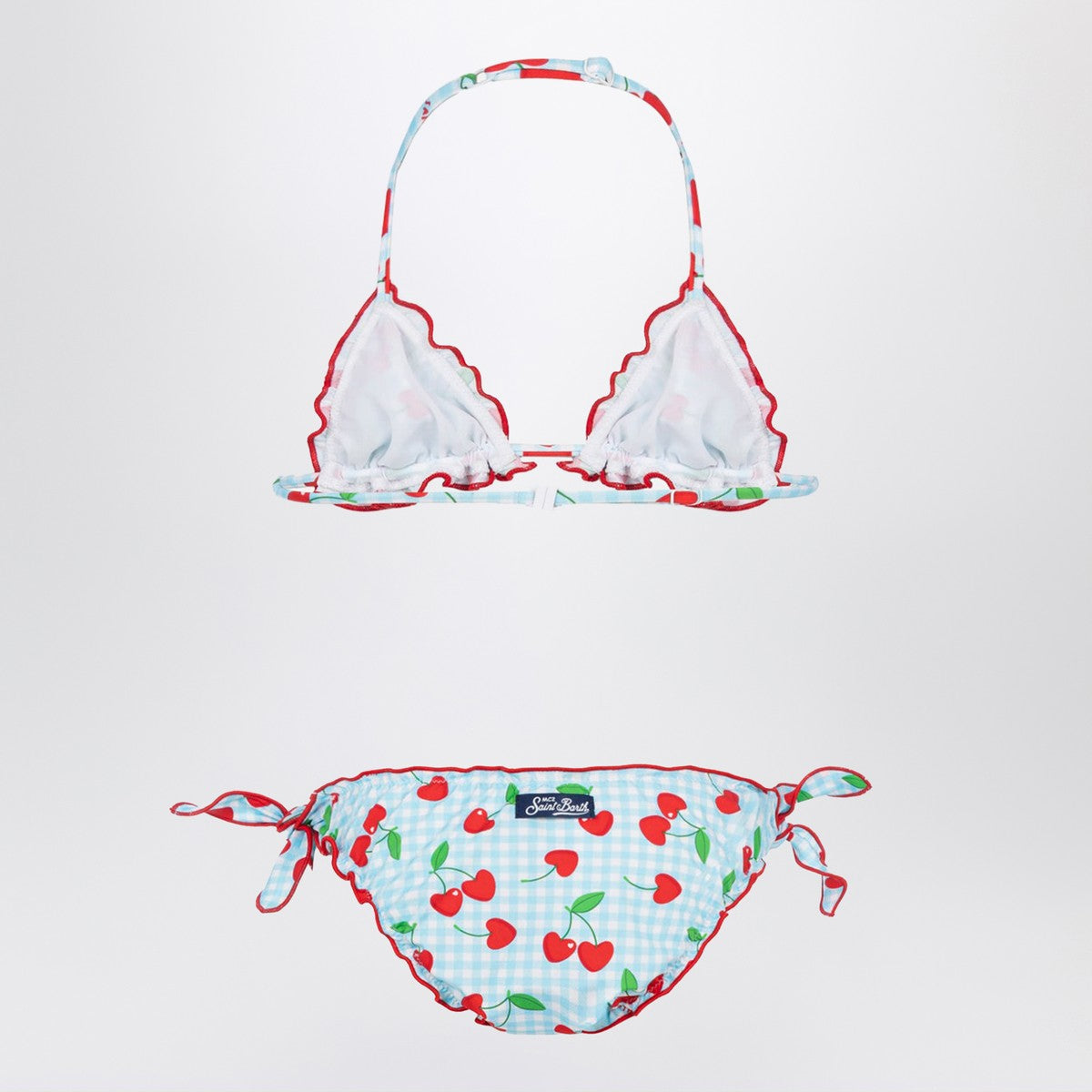 MC2 Saint Barth MC2 Saint Barth Cris bikini with Vichy and cherries pattern