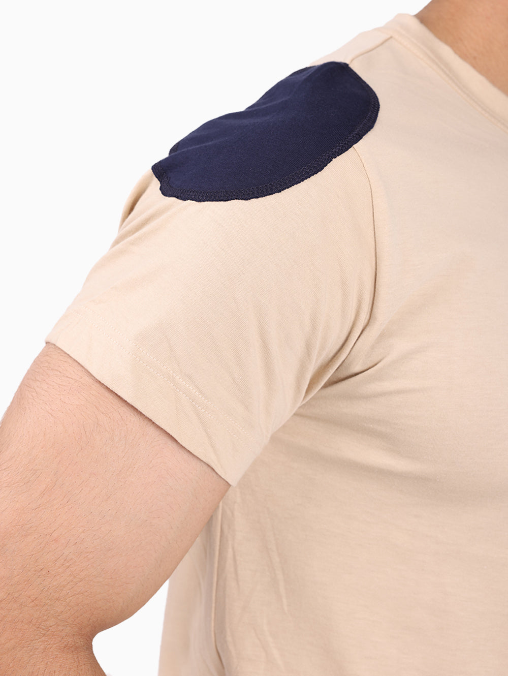 Squadra Navale men’s t-shirt side view with striped sleeve detail