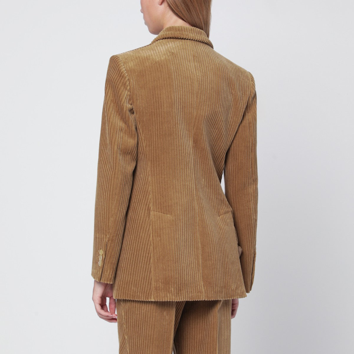 P.A.R.O.S.H. P.A.R.O.S.H. Camel-coloured ribbed velvet jacket
