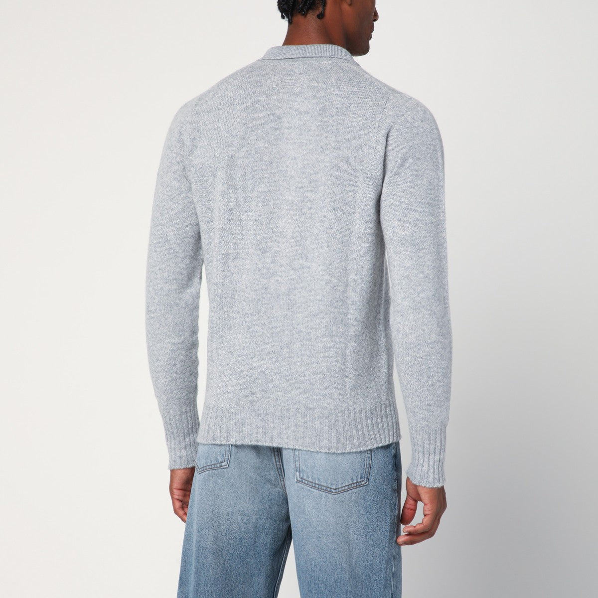 Drumohr Drumohr Grey lambswool polo