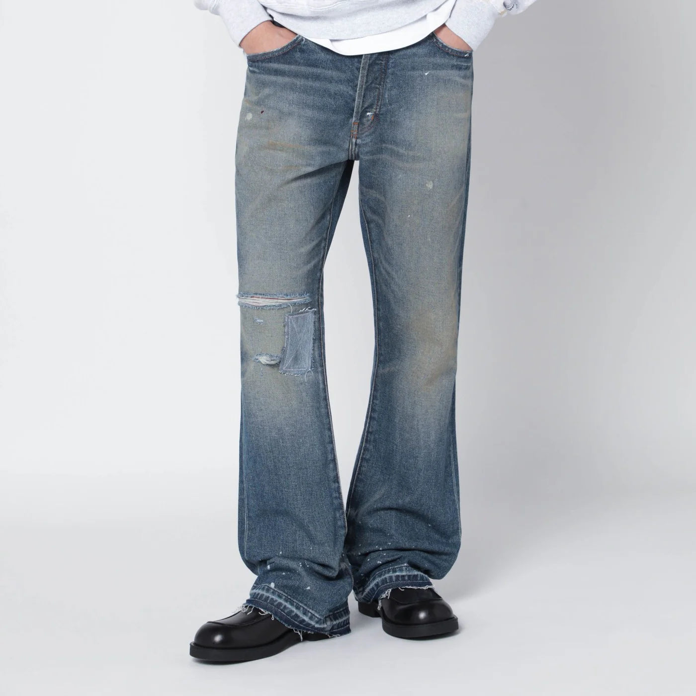 Gallery Dept. Faded indigo jeans with rips