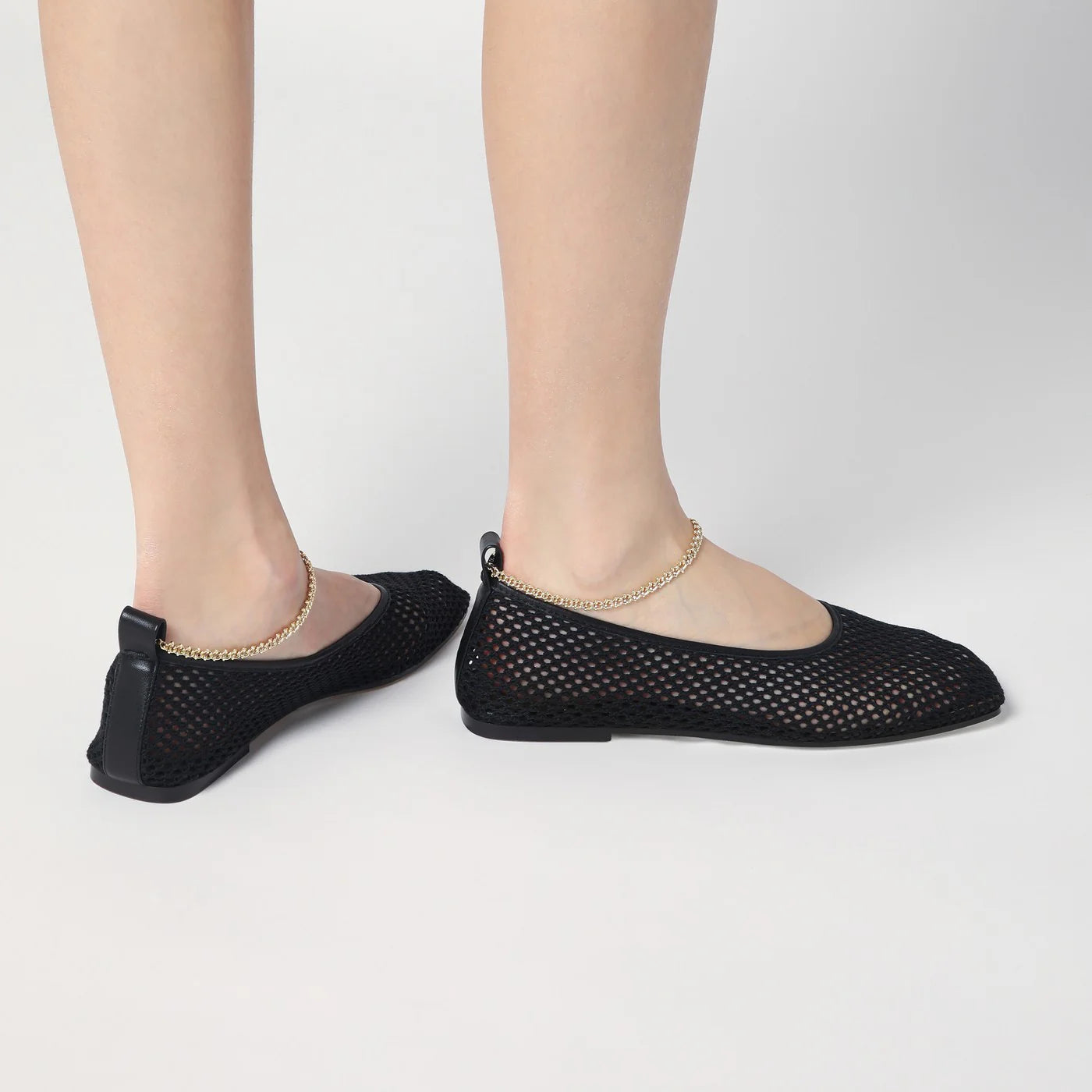 MARIA LUCA Black net ballerina Augusta