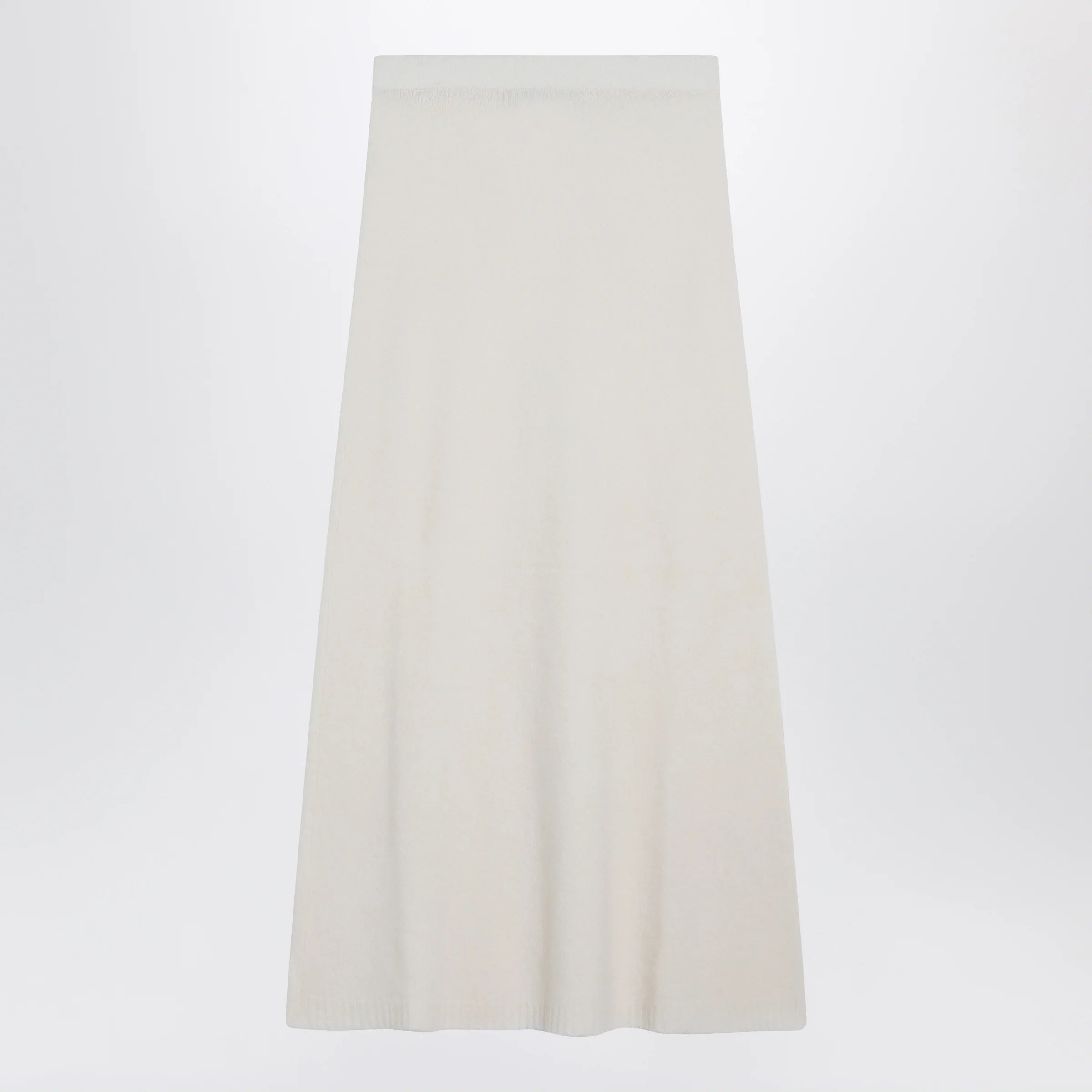Max Mara Ivory skirt in stretch cashmere knit