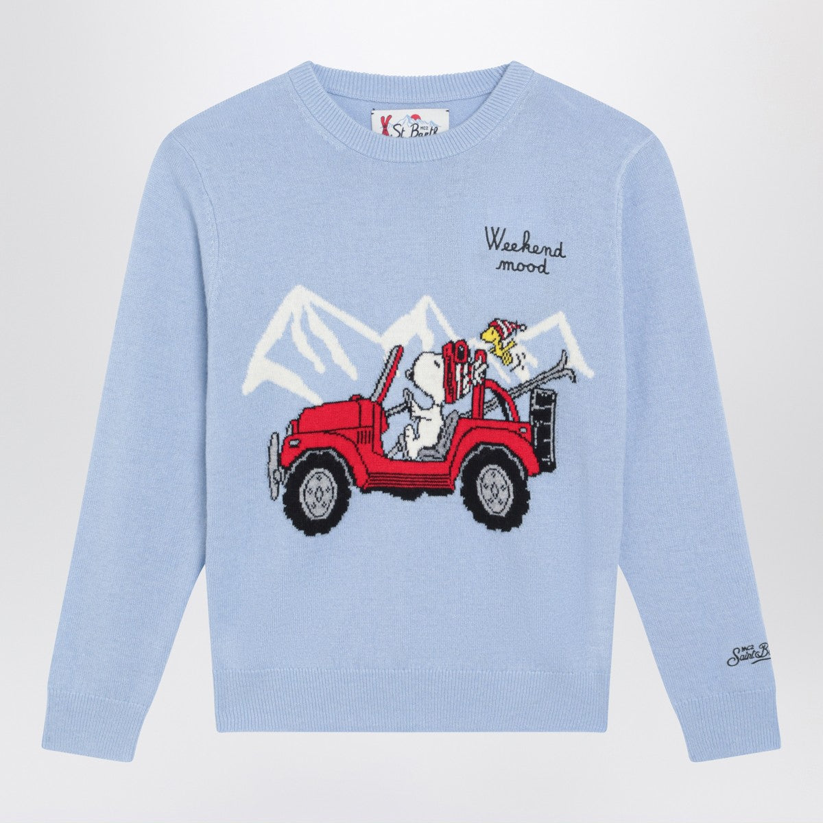 MC2 Saint Barth MC2 Saint Barth Light blue wool-blend sweater with Snoopy