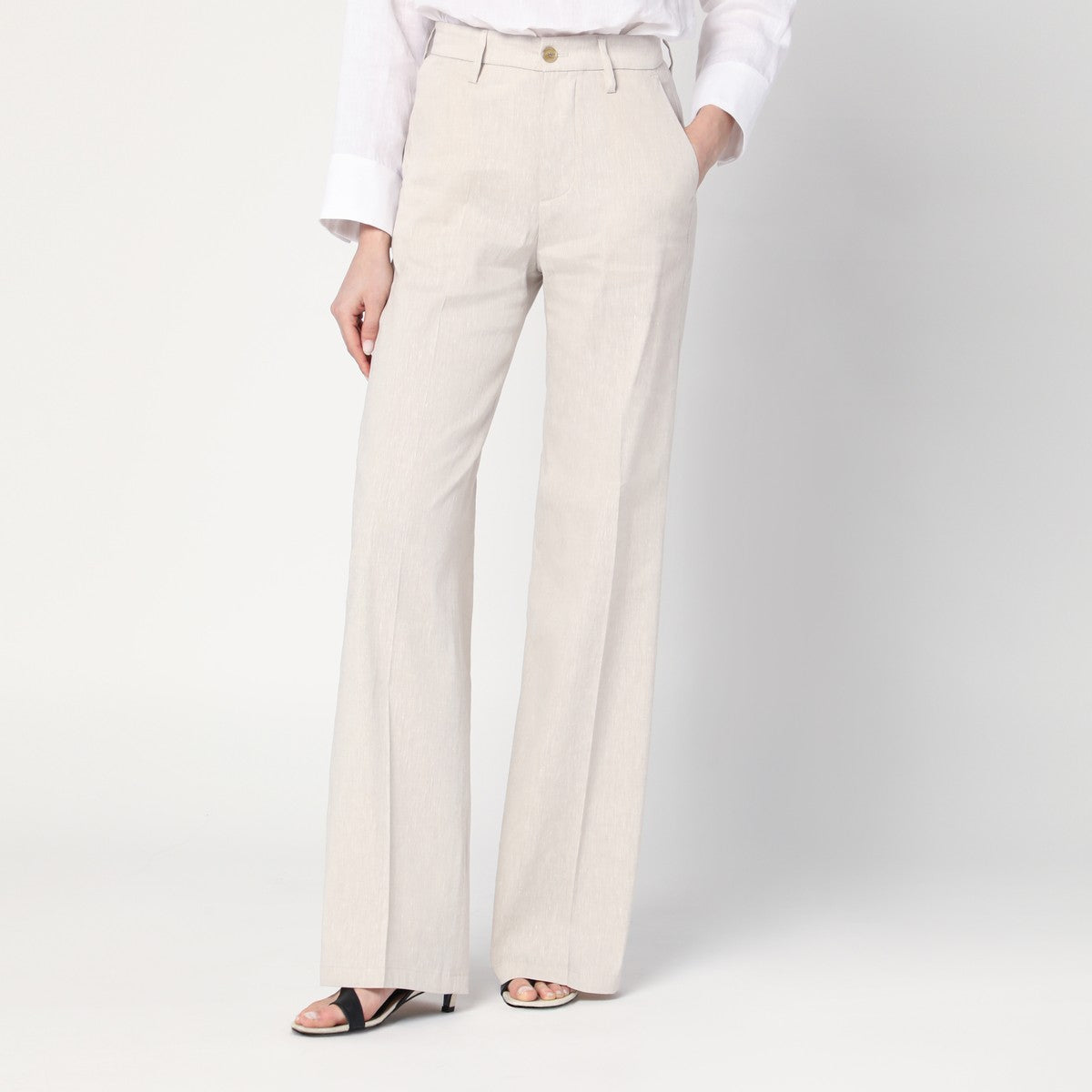 DEPARTMENT 5 DEPARTMENT 5 Misa grey mélange trousers in linen blend