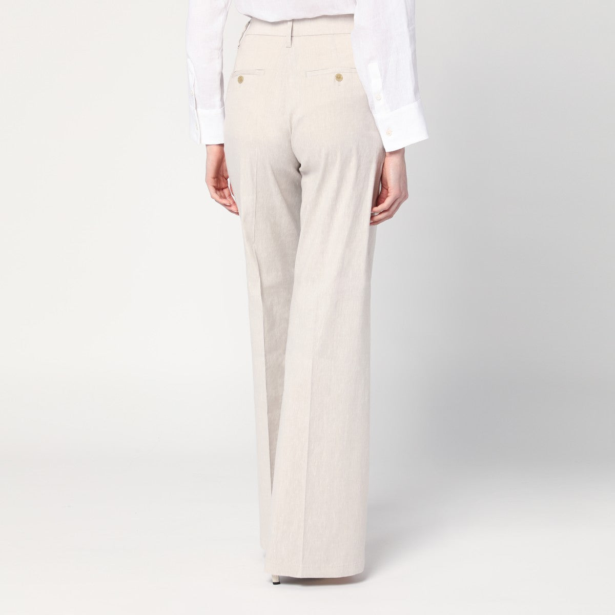 DEPARTMENT 5 DEPARTMENT 5 Misa grey mélange trousers in linen blend