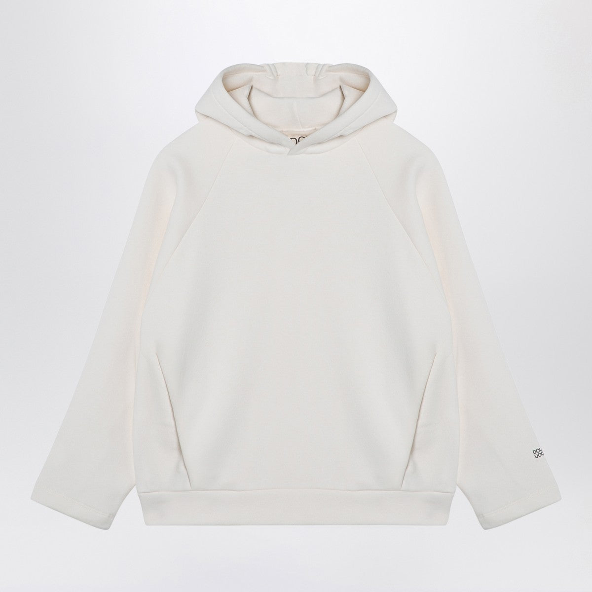 Douuod Douuod Ivory cotton blend hoodie