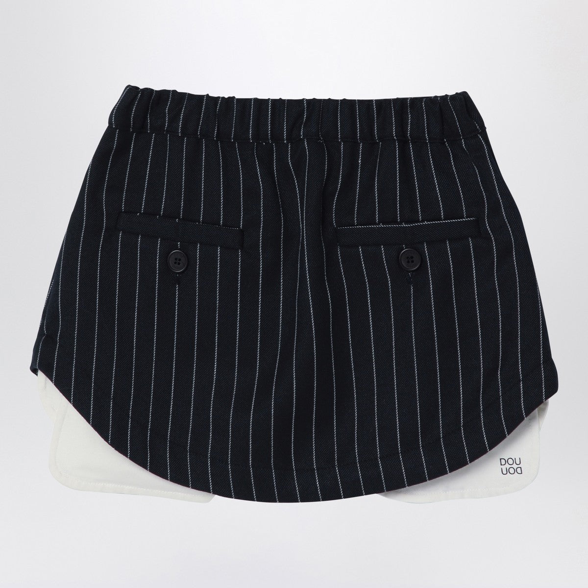 Douuod Douuod Navy blue pinstripe Grace skirt