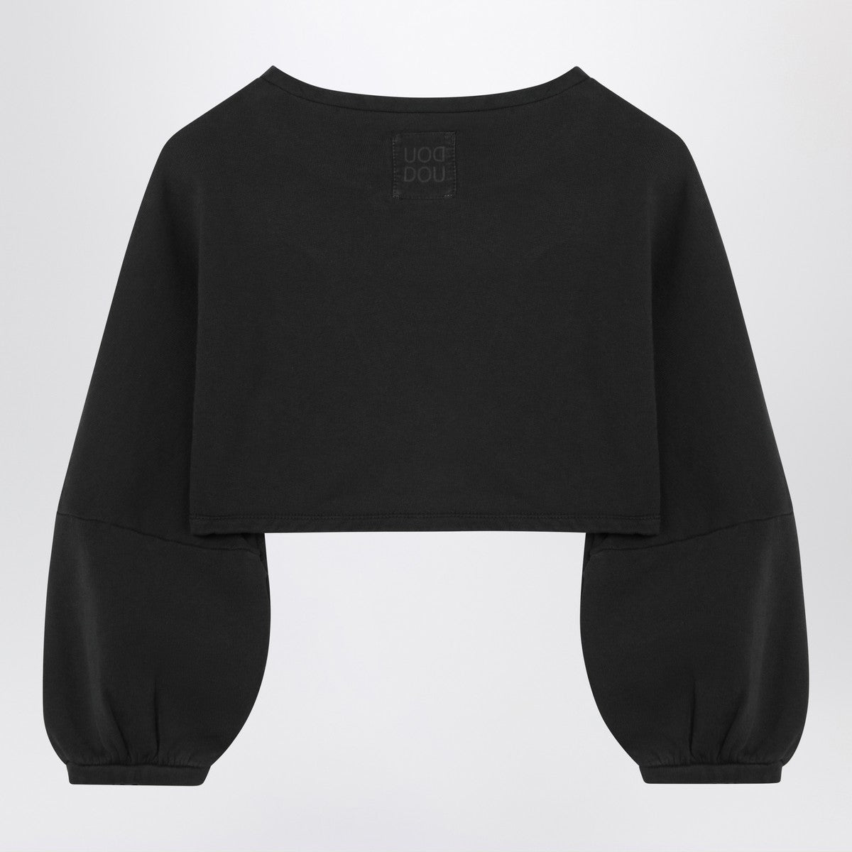 Douuod Douuod Cropped sweatshirt in black cotton