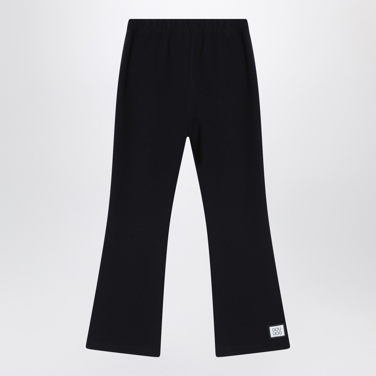 Douuod Douuod Black trousers with logo patch