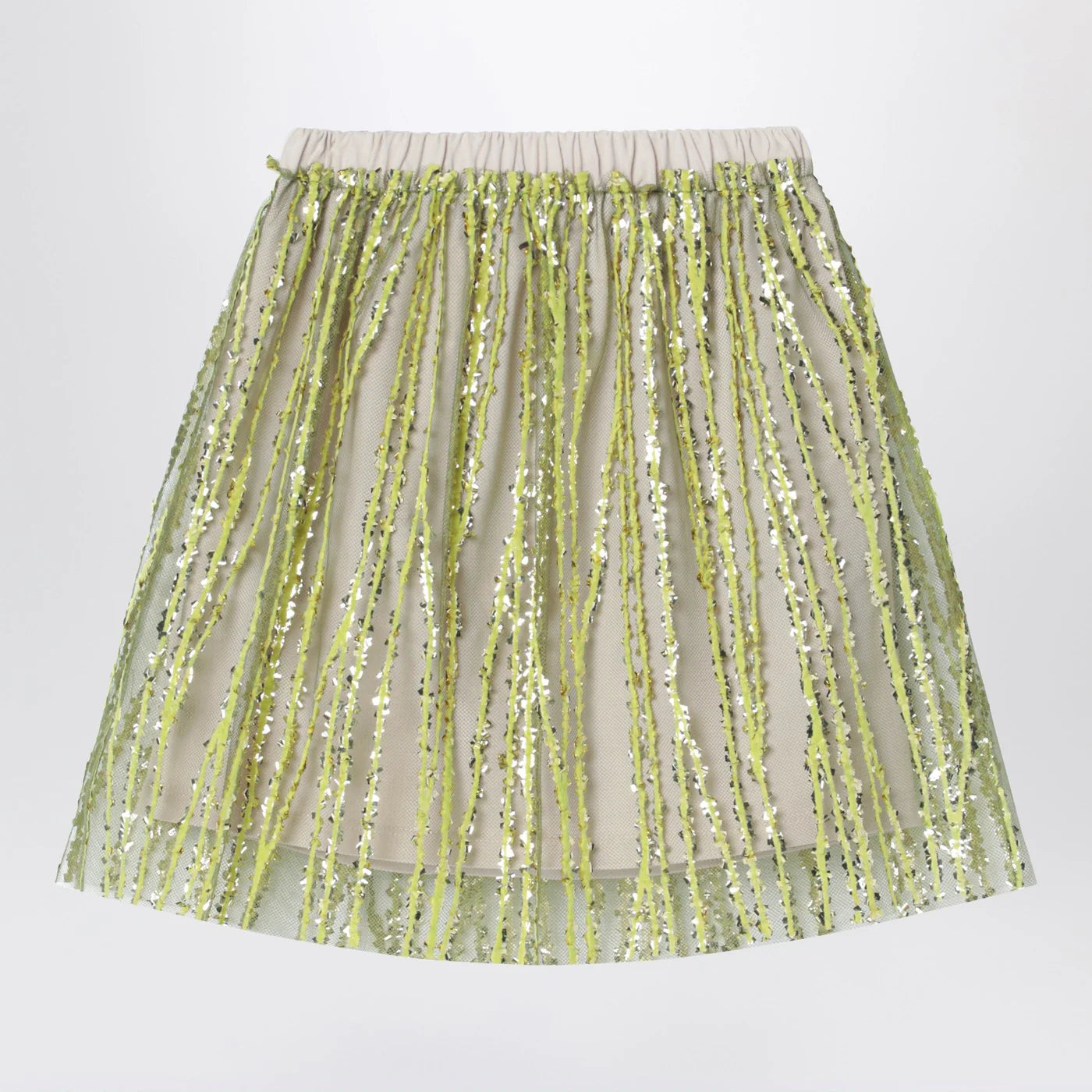 Douuod Tulle skirt with lime embroidery
