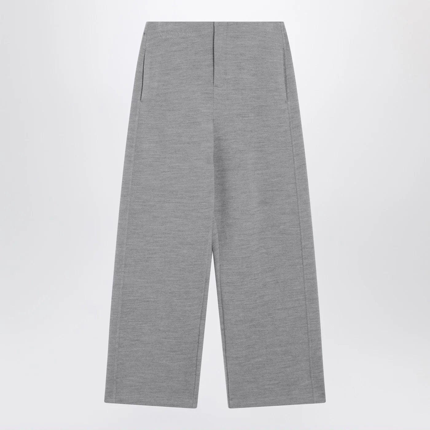 Max Mara Grey wool-cotton blend trousers