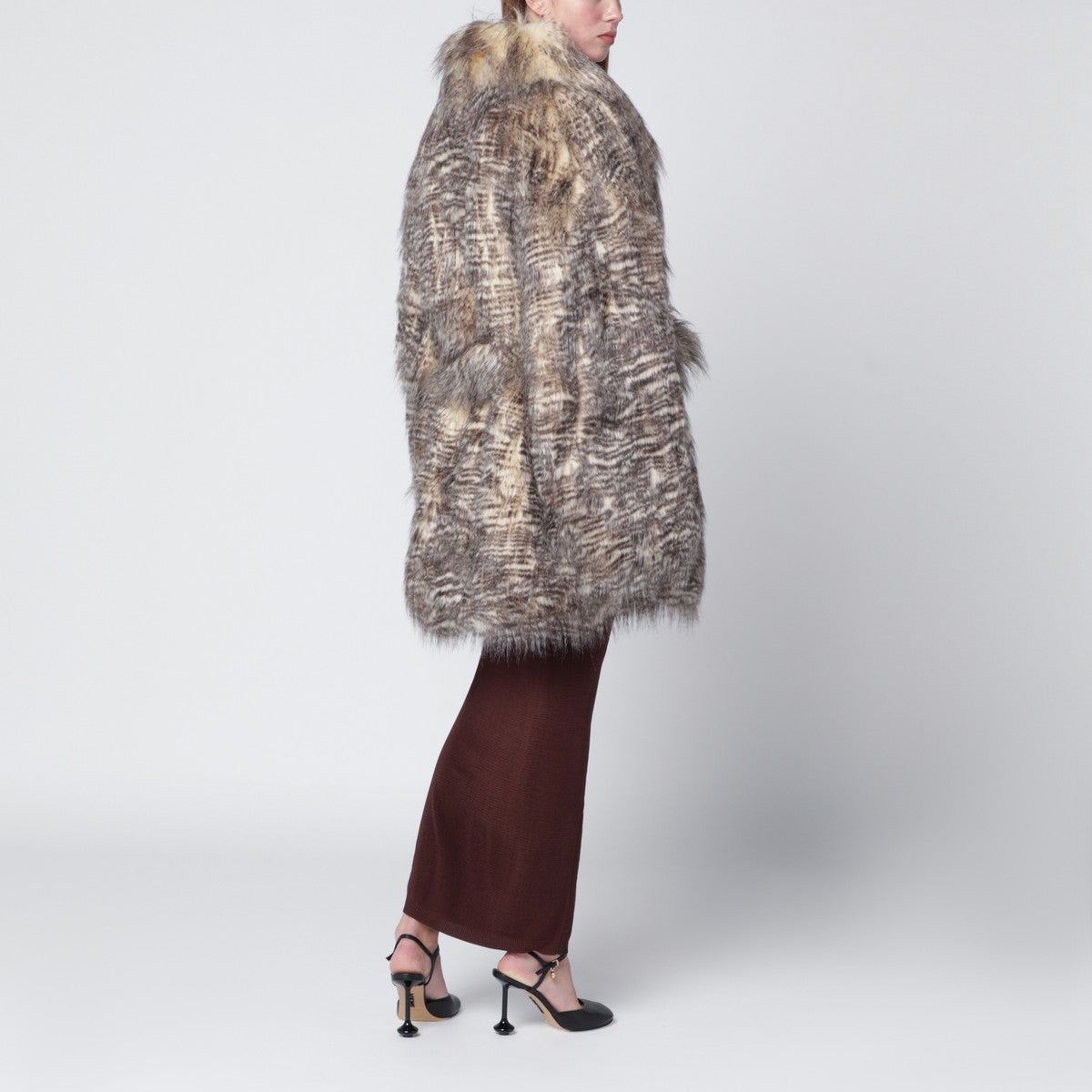 Entire Studios Entire Studios Juno faux fur coat with belt