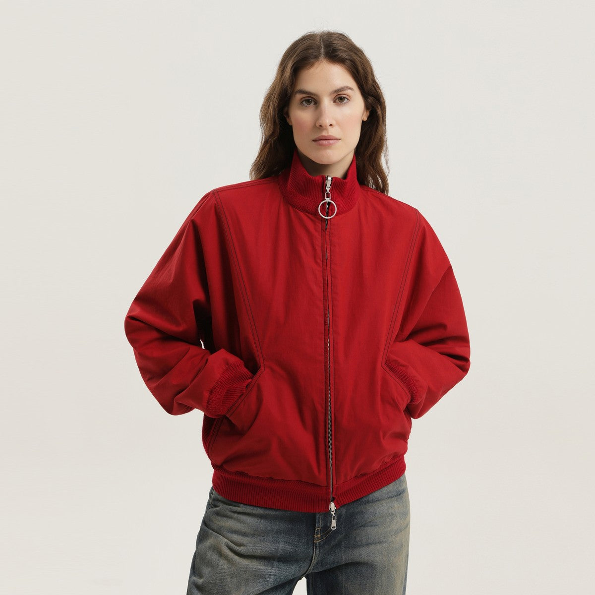 1989 STUDIO 1989 STUDIO Red and black reversible jacket