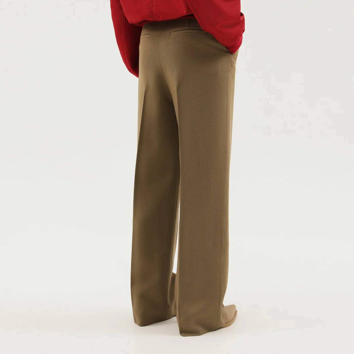 1989 STUDIO Olive green straight leg wool pants