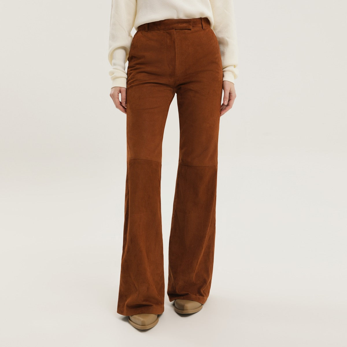 1989 STUDIO 1989 STUDIO Corduroy flared leather pants