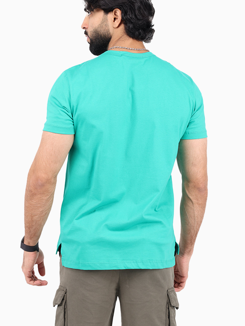 Reign Italia Men’s Green Cotton T-Shirt – Classic Crew Neck
