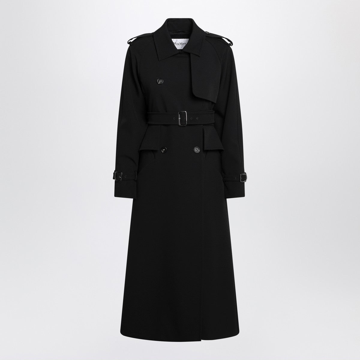 Max Mara Max Mara Black long trench in sable
