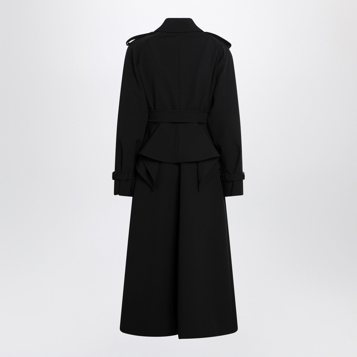 Max Mara Max Mara Black long trench in sable