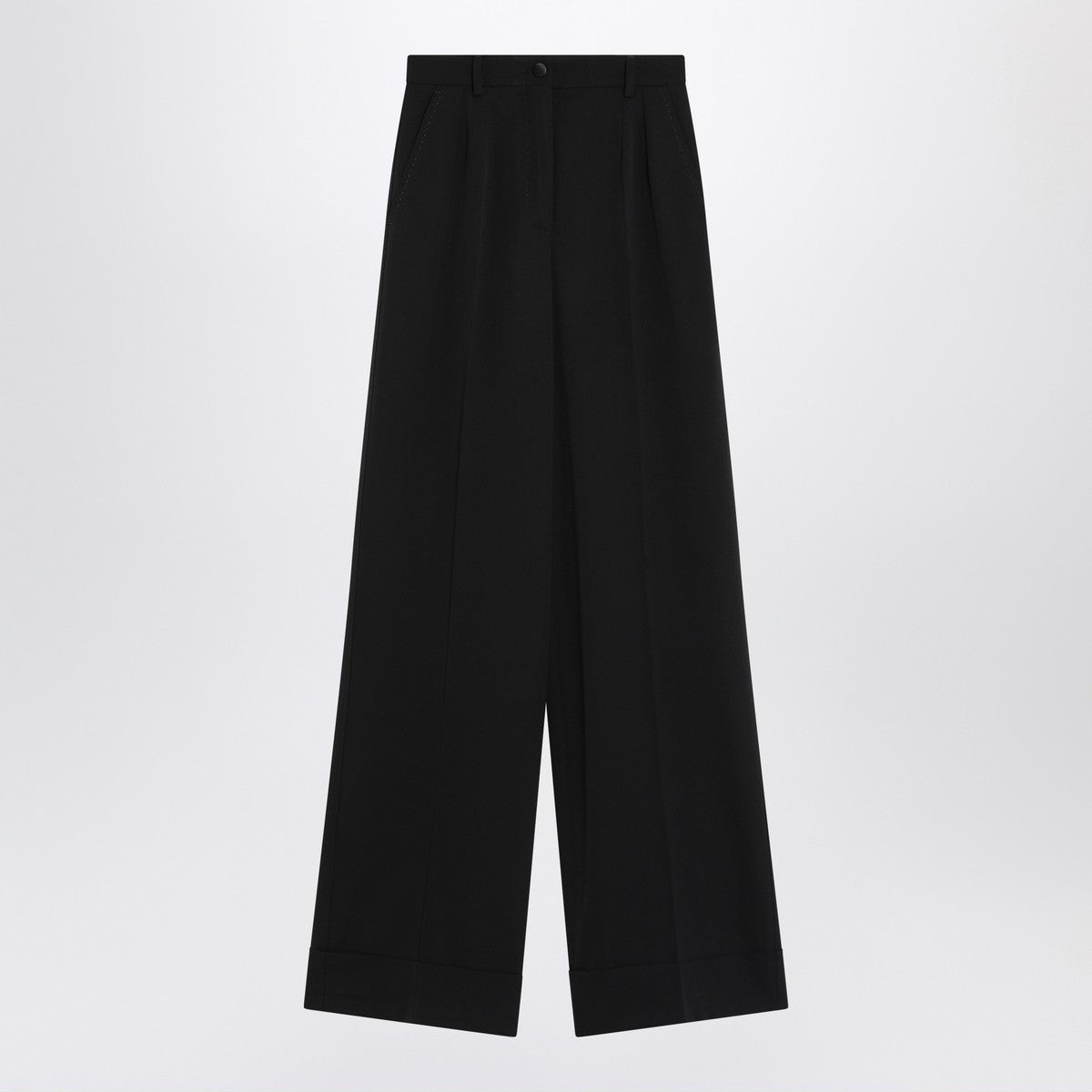 Dolce & Gabbana Dolce & Gabbana Dolce&Gabbana Black wool-blend trousers