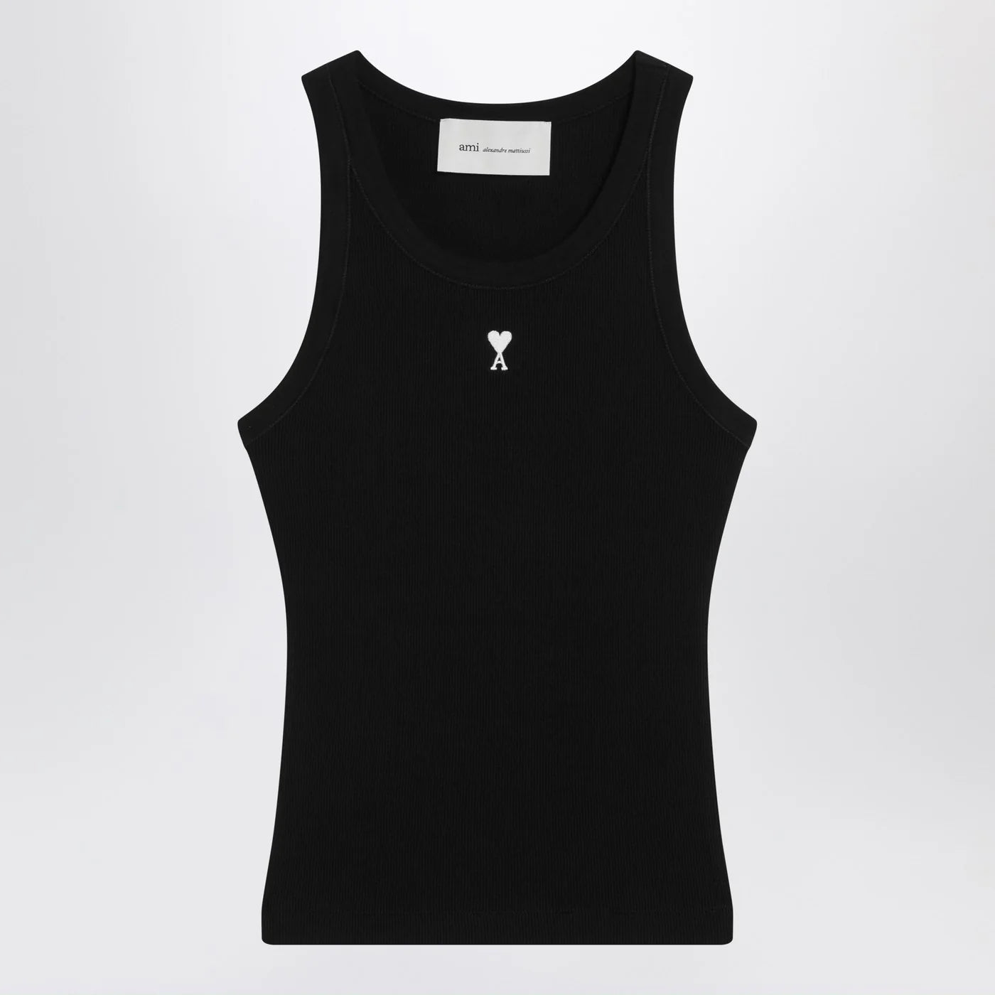 Ami Paris Black Ami De Coeur tank top