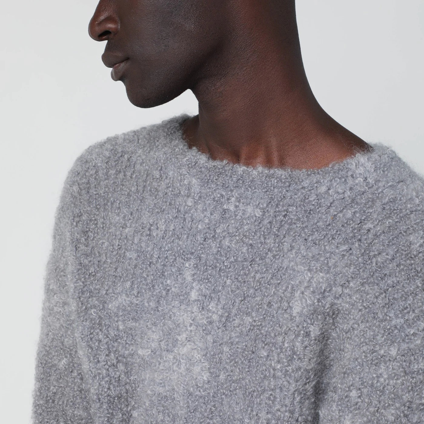 Séfr Jermaine grey sweater in bouclé yarn