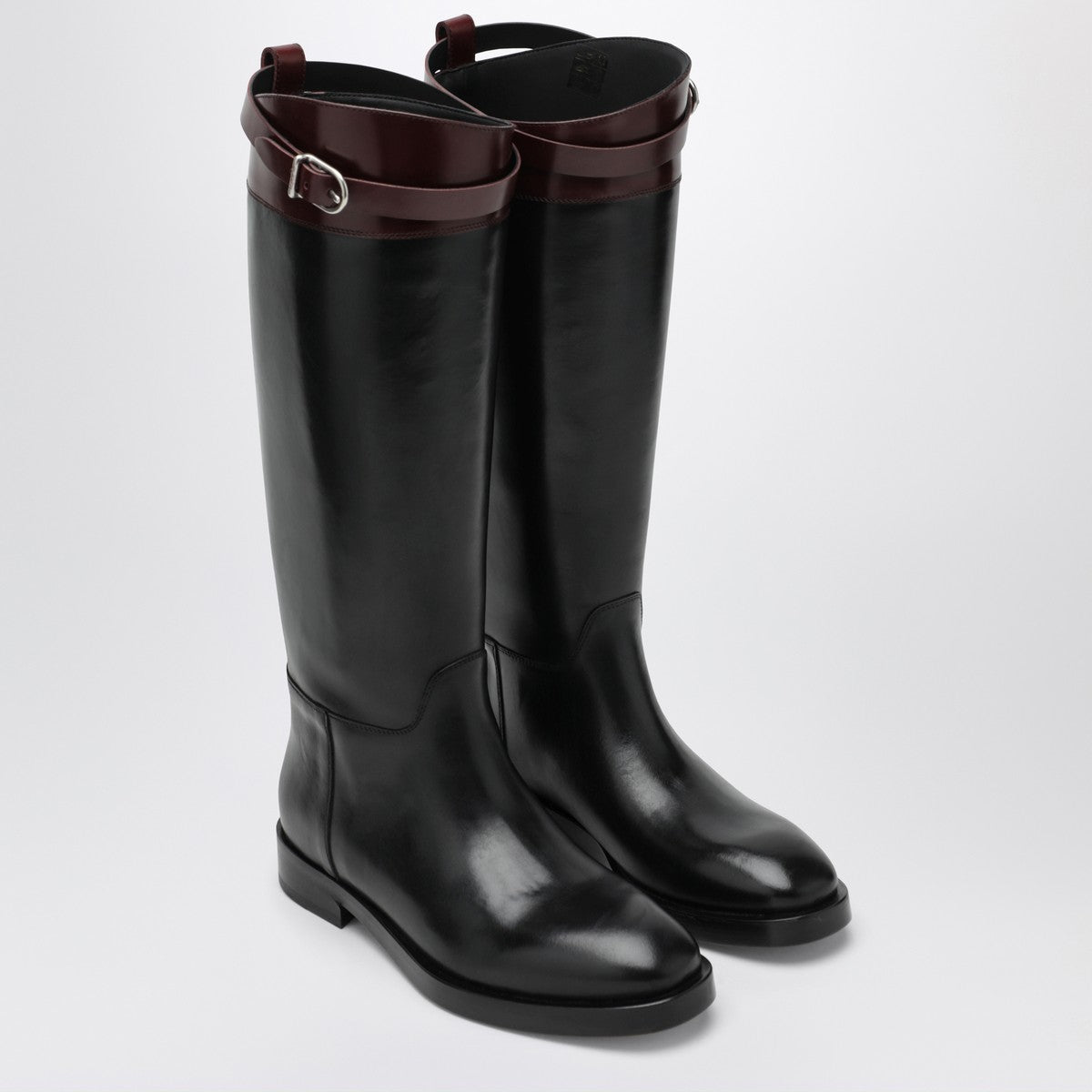 Durazzi Milano Durazzi Milano Black/burgundy two-tone boots