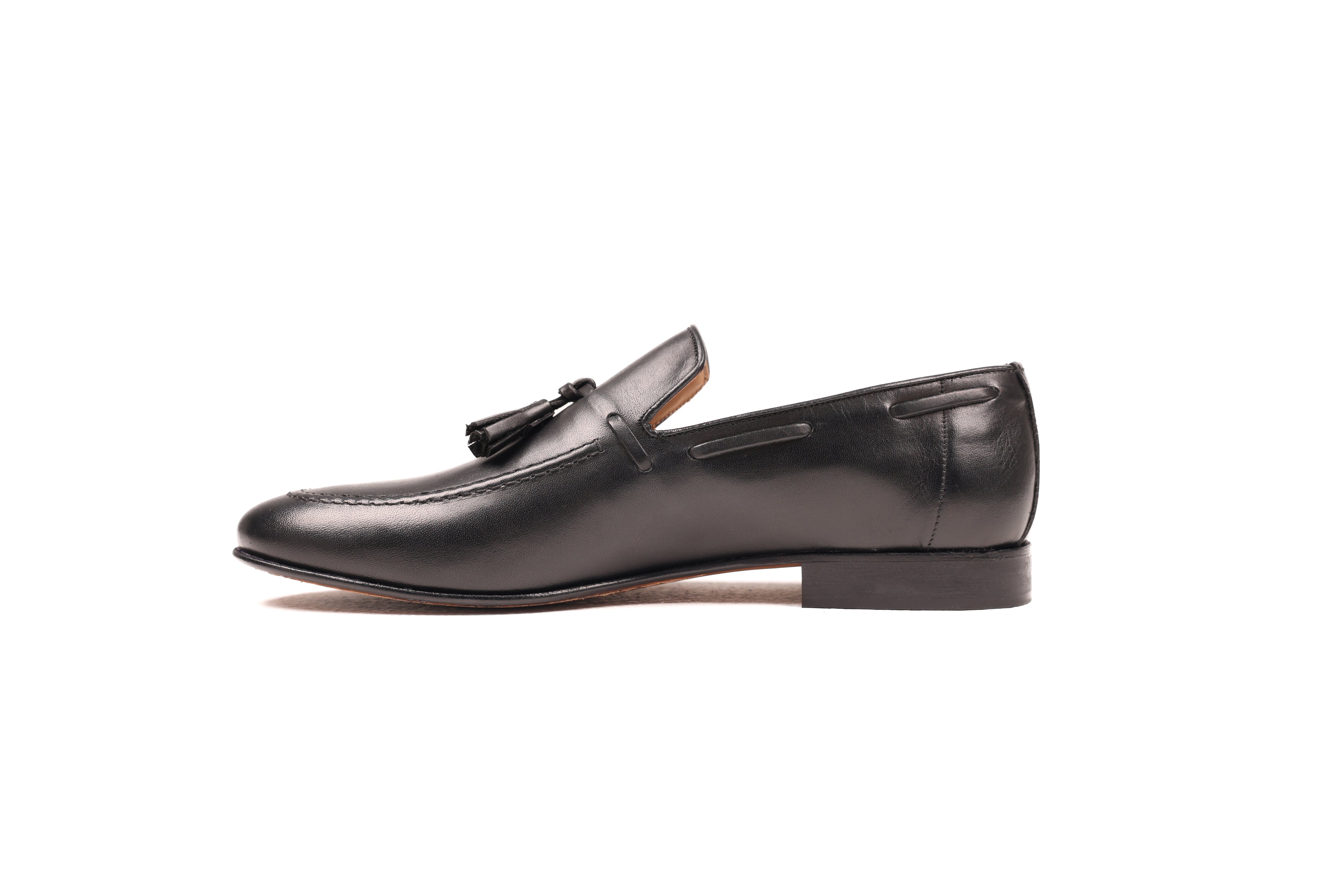 Bardigiani Black Leather Tassel Loafers