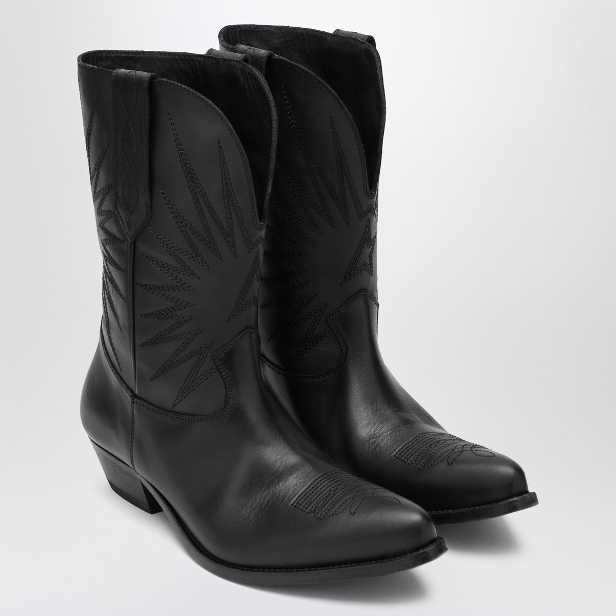 Golden Goose Golden Goose Wish Star low black leather boots
