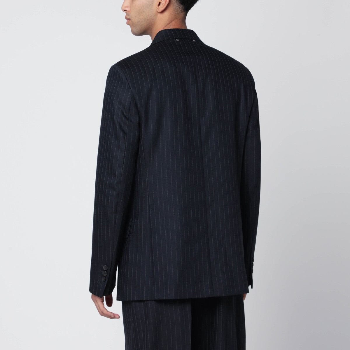 Golden Goose Golden Goose Navy blue pinstripe double-breasted jacket