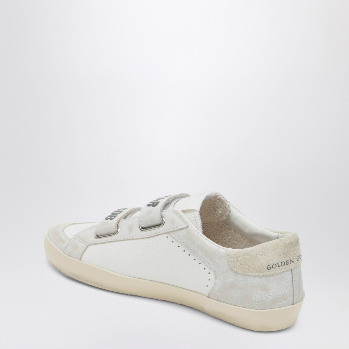 Golden Goose Golden Goose Old School sneakers in white with leopard-print star
