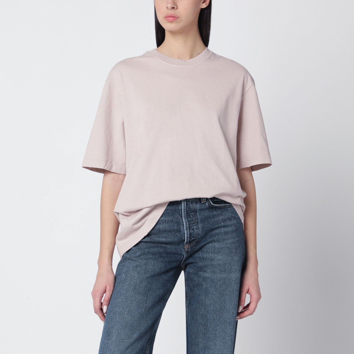 Golden Goose Golden Goose Pink T-shirt with reversed logo lettering on the back