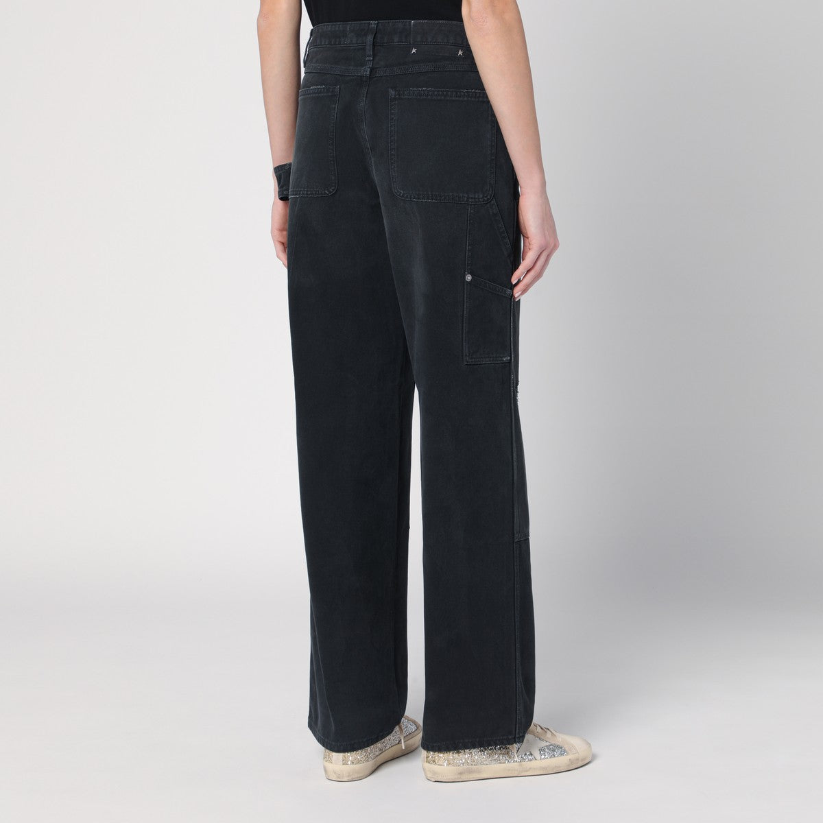 Golden Goose Golden Goose Wide black trousers in denim