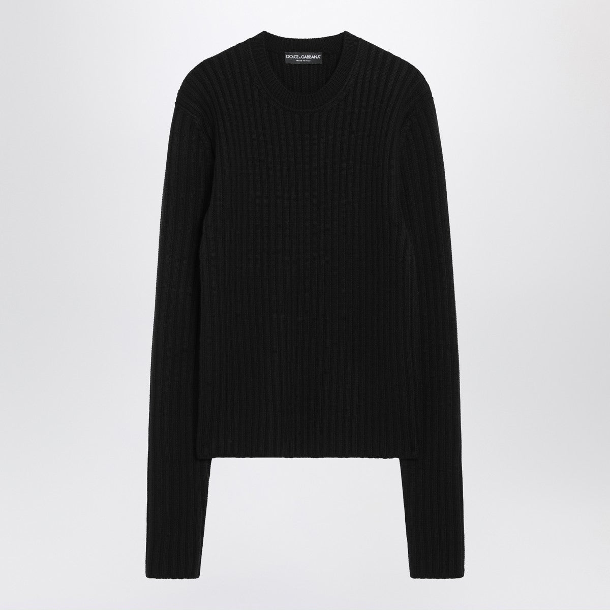 Dolce & Gabbana Dolce & Gabbana Dolce&Gabbana Black ribbed wool sweater