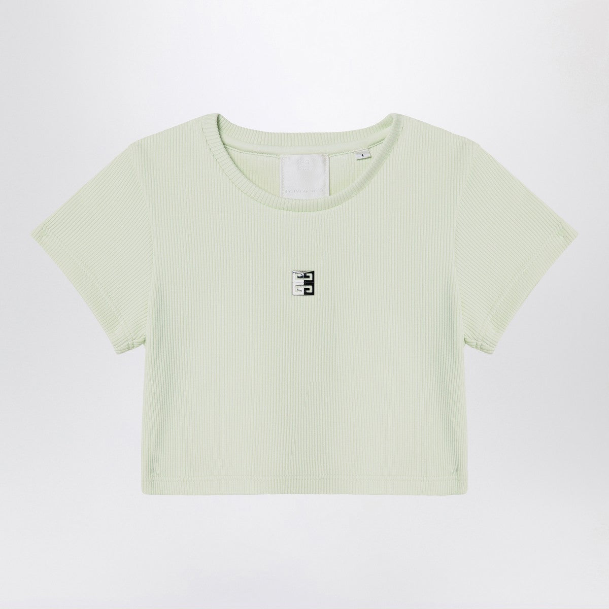 Givenchy Givenchy Light green ribbed cropped T-shirt