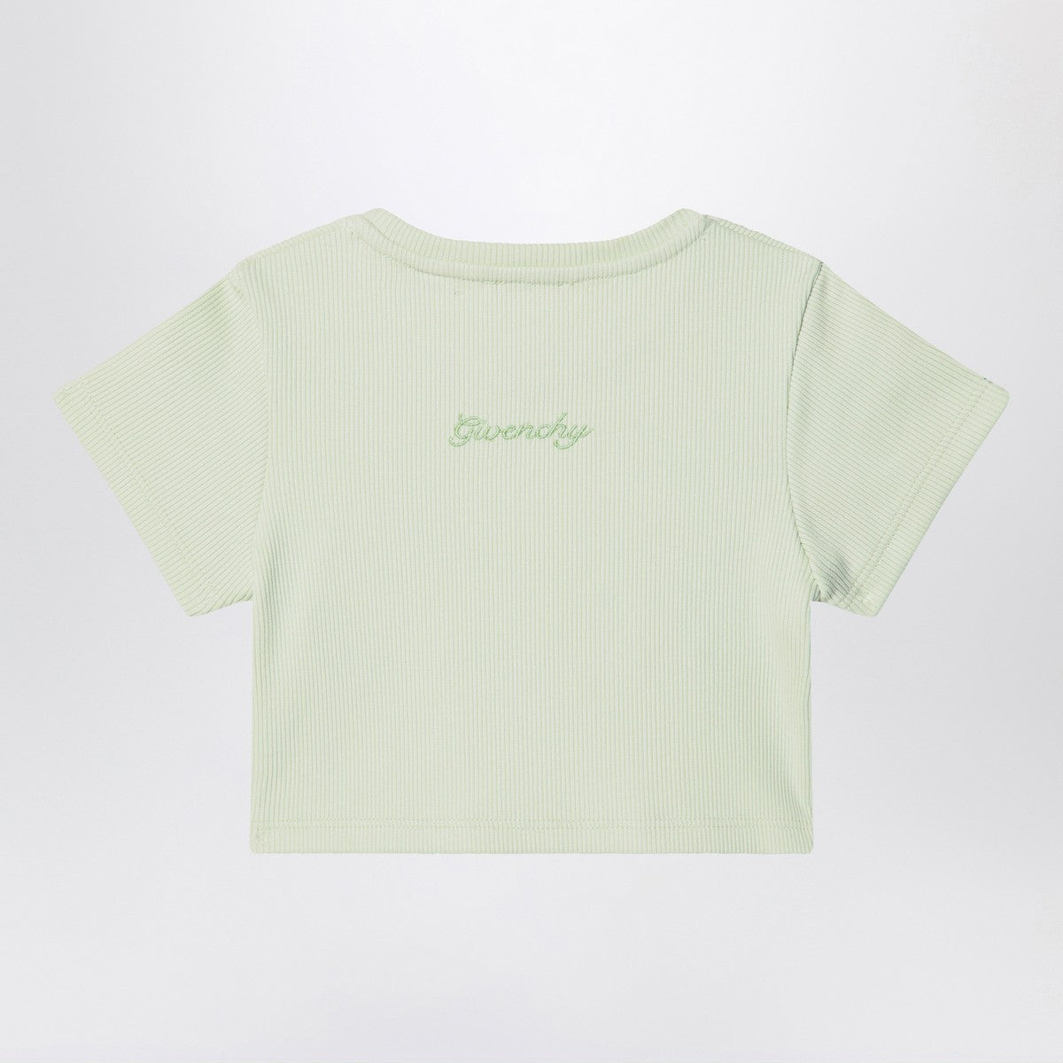 Givenchy Givenchy Light green ribbed cropped T-shirt