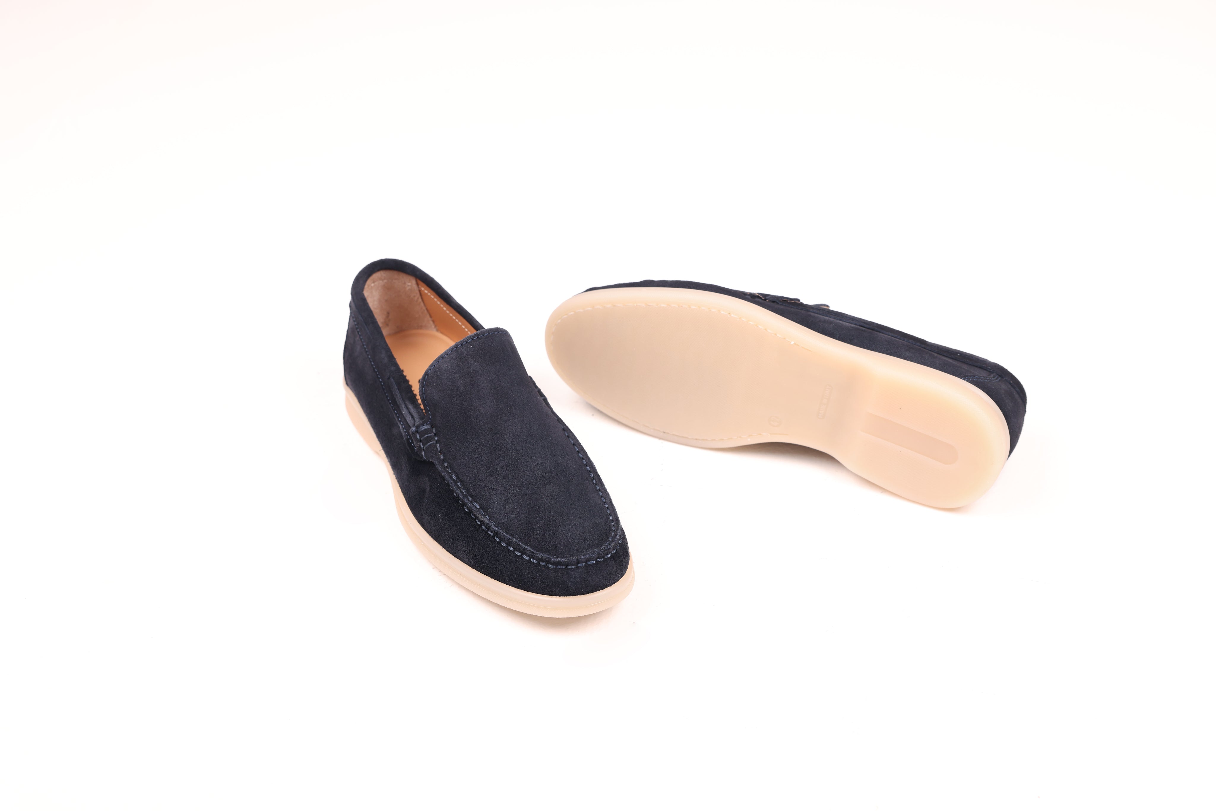 Italian navy suede loafers Bardigiani