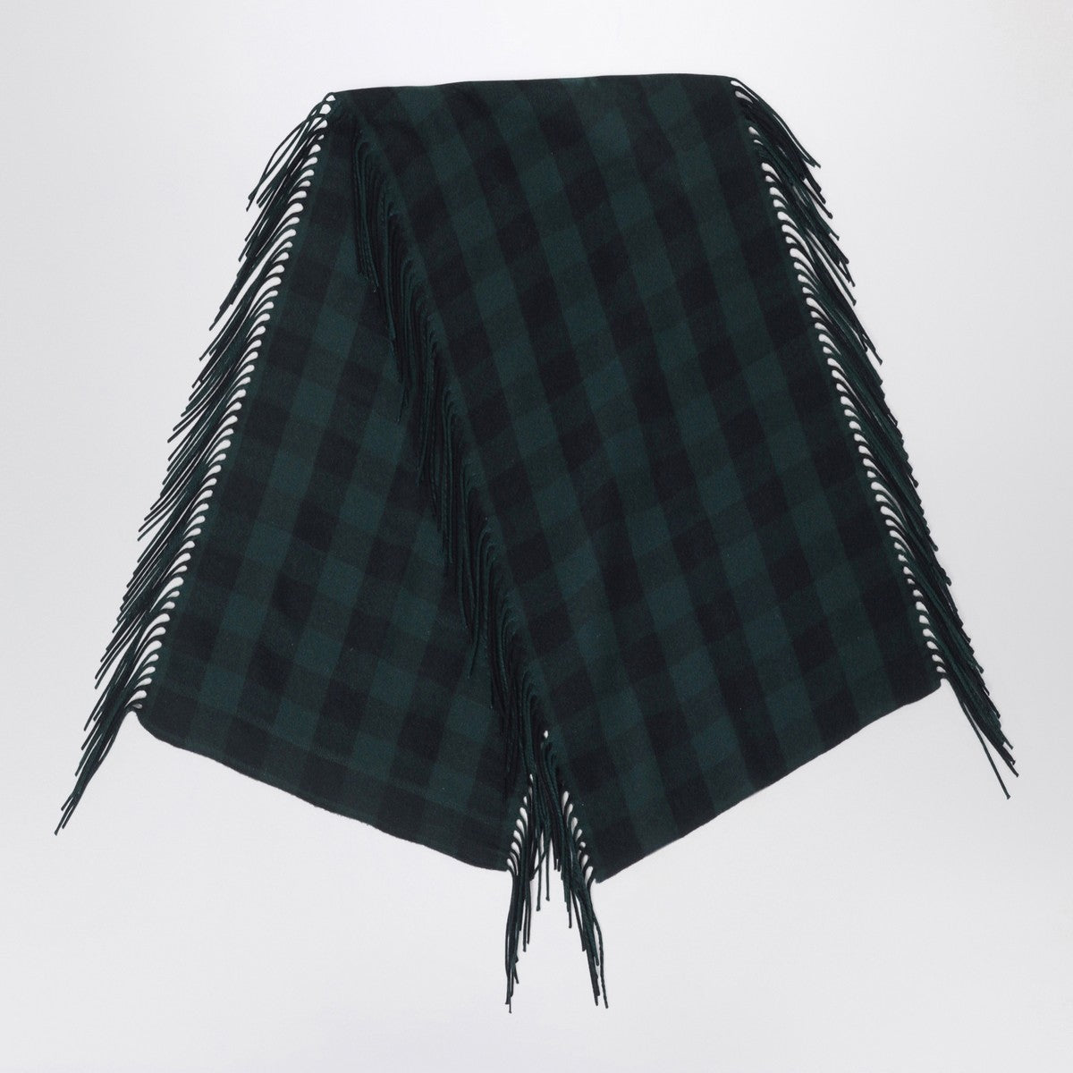 Destin Destin British green check wool and cashmere shawl