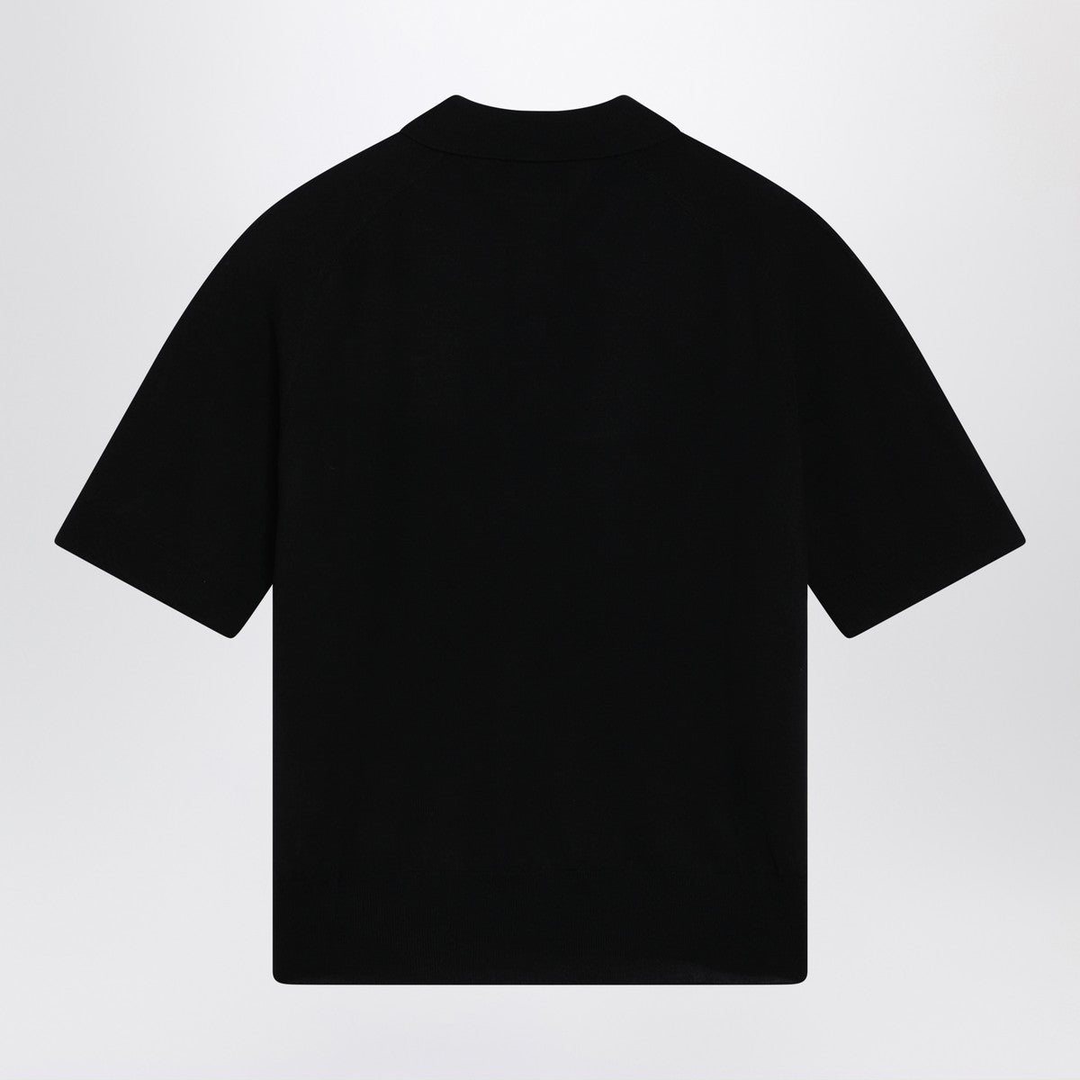 Ami Paris Ami De Coeur black wool polo shirt